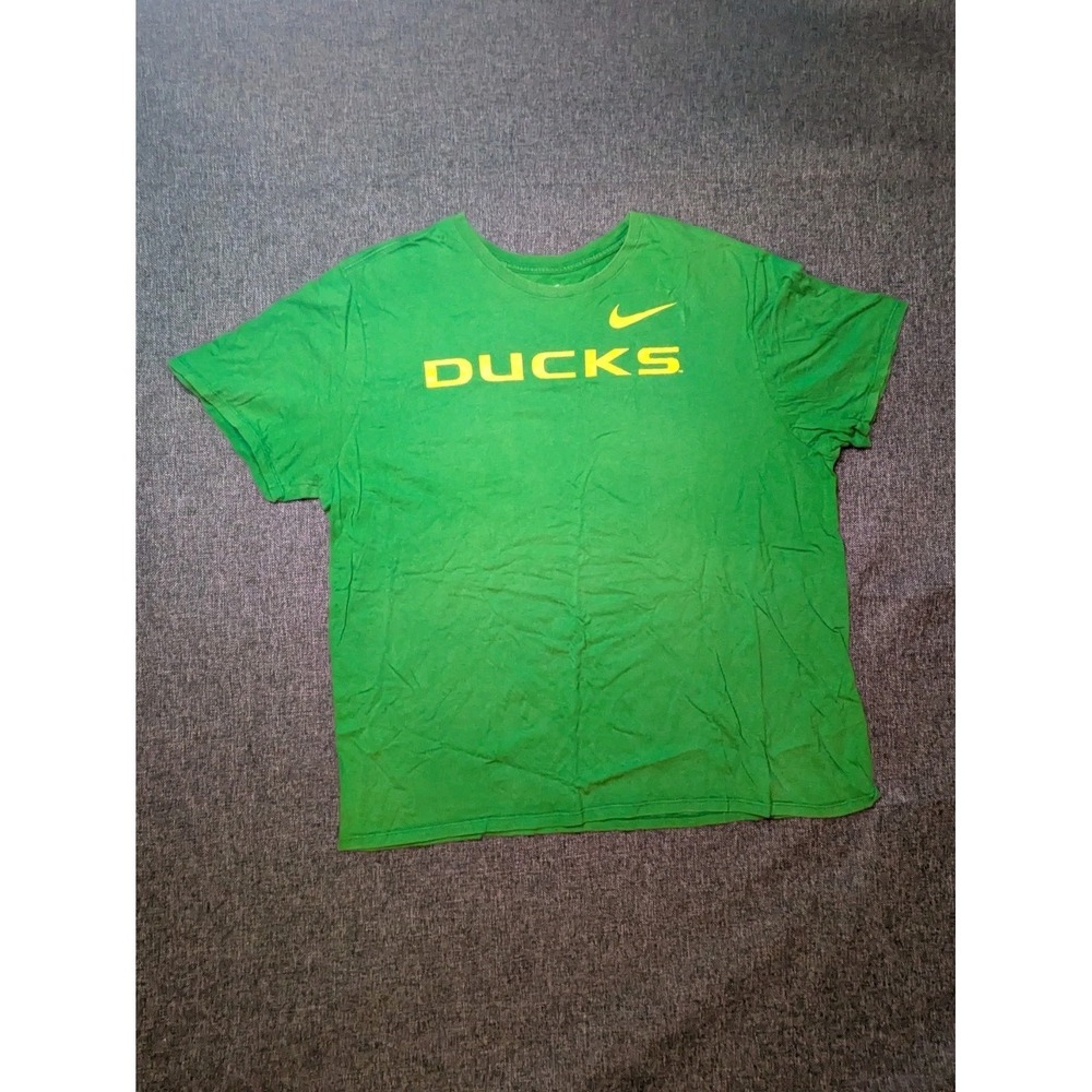 Oregon Ducks T Shirt 2XL Nike Green College Sports Team Dri Fit Short Sleeve Tee